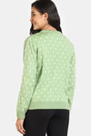 Zivame Retro Peek Jumpers Flat Knit Loungewear Top - Lime Green — thumbnail 4